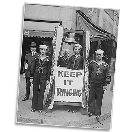 Bell Ringers in Seattle during the 4th Liberty Loan drive to support the Allied cause in World War I.