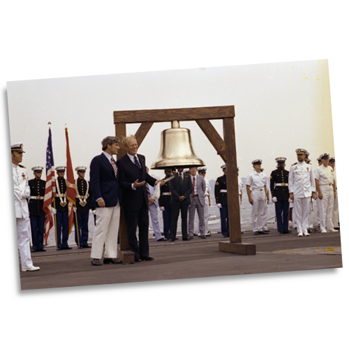 President Gerald R. Ford initiates the ringing of Bicentennial bells across the nation